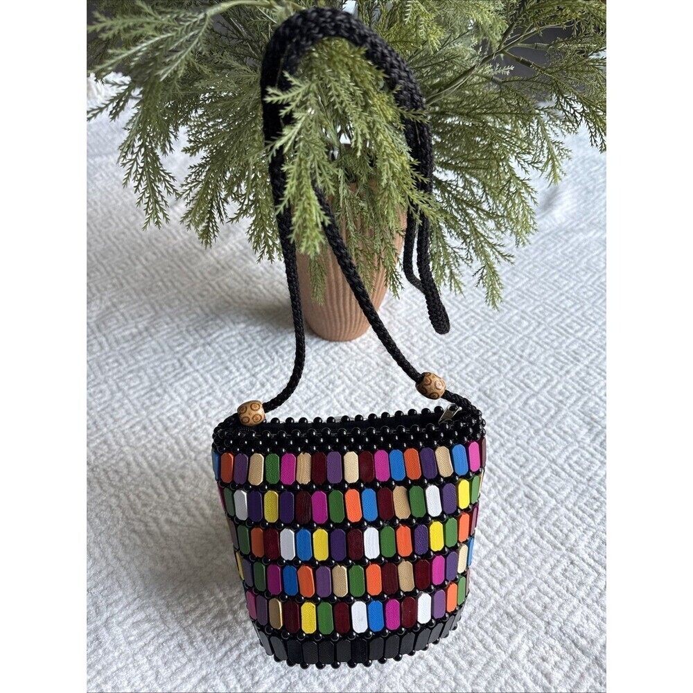 African Beaded Crossbody Handbag.